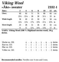 Viking Yarn Boys Sweater Knitting Pattern in Viking Wool (2332-1b) PDF DOWNLOAD