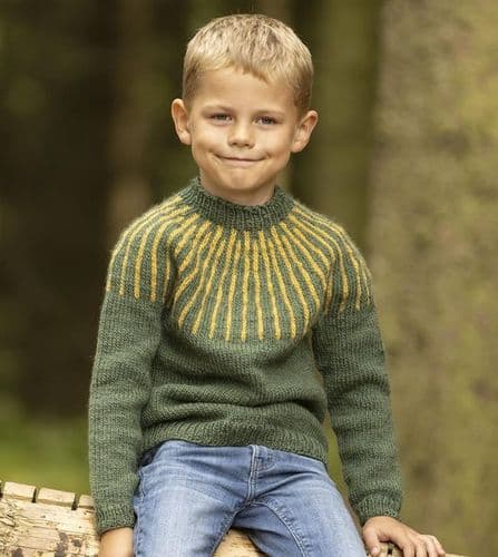 Viking Yarn Boys Sweater Knitting Pattern in Viking Wool (2332-2b) PDF DOWNLOAD