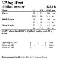 Viking Yarn Boys Sweater Knitting Pattern in Viking Wool (2332-8a) PDF DOWNLOAD