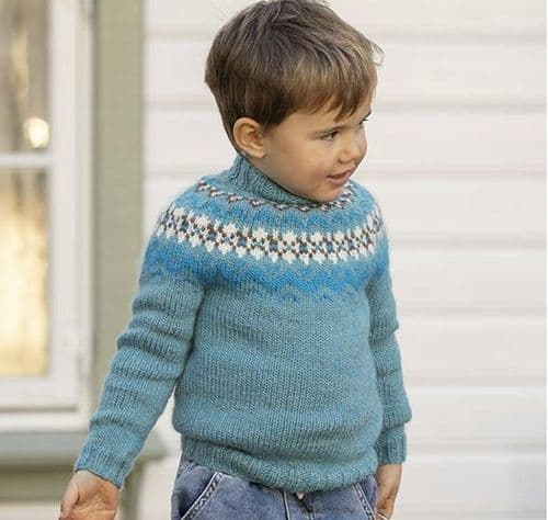 Viking Yarn Boys Sweater Knitting Pattern in Viking Wool (2602-1b) PDF DOWNLOAD