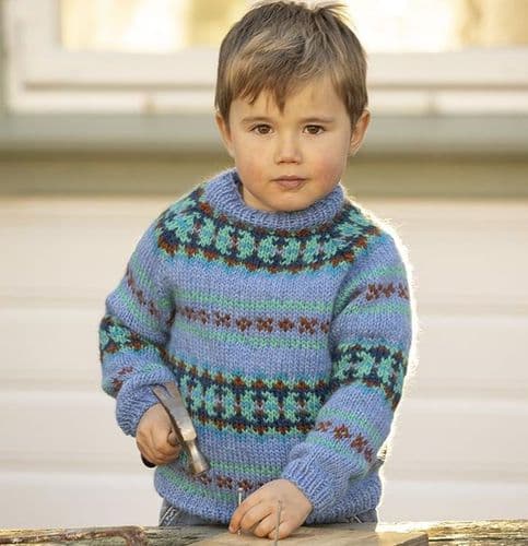 Viking Yarn Boys Sweater Knitting Pattern in Viking Wool (2602-7b) PDF DOWNLOAD