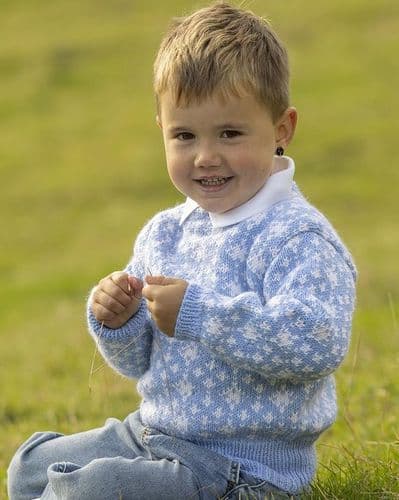 Viking Yarn Childrens Boat Necked Sweater Knitting Pattern in DK (VK4-9b) PDF DOWNLOAD