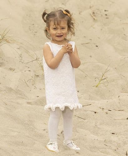Viking Yarn Childrens Dress Knitting Pattern in DK (VK2614-5) PDF DOWNLOAD