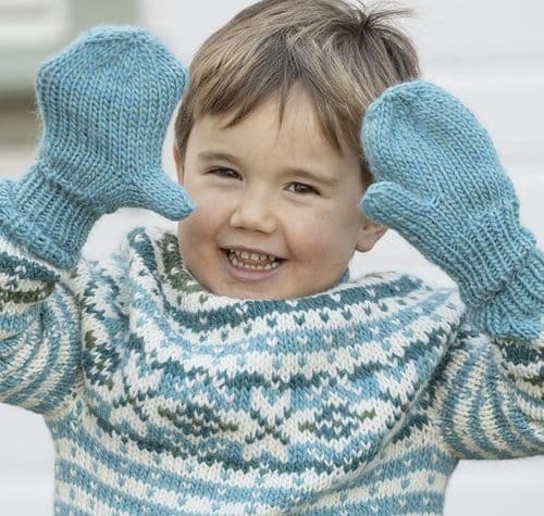Viking Yarn Childrens Mittens Knitting Pattern in Viking Wool (2602-4a) PDF DOWNLOAD