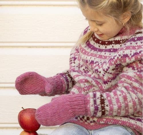 Viking Yarn Childrens Mittens Knitting Pattern in Viking Wool (2602-4b) PDF DOWNLOAD