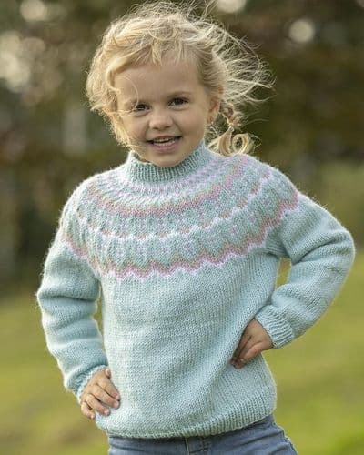 Viking Yarn Childrens Sweater Knitting Pattern in DK (VK4-11) PDF DOWNLOAD