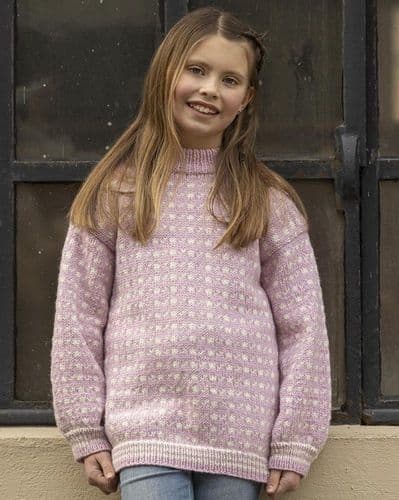 Viking Yarn Girls Sweater Knitting Pattern in Idun (10-6c) PDF DOWNLOAD