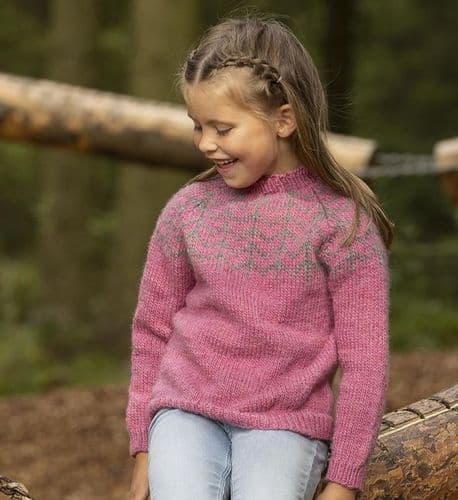 Viking Yarn Girls Sweater Knitting Pattern in Viking Wool (2332-11a) PDF DOWNLOAD