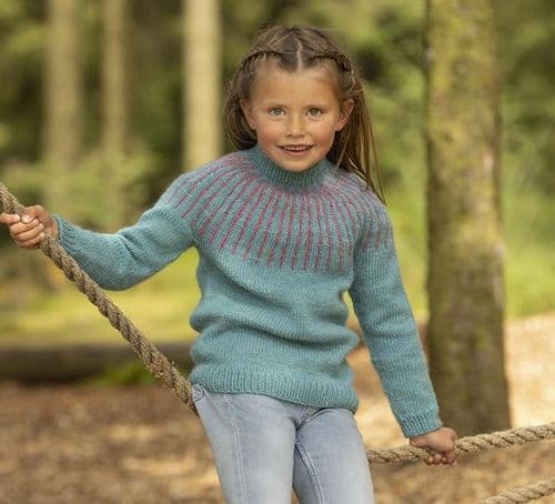 Viking Yarn Girls Sweater Knitting Pattern in Viking Wool (2332-2a) PDF DOWNLOAD
