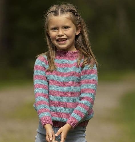 Viking Yarn Girls Sweater Knitting Pattern in Viking Wool (2332-3) PDF DOWNLOAD