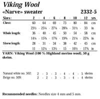 Viking Yarn Girls Sweater Knitting Pattern in Viking Wool (2332-5a) PDF DOWNLOAD
