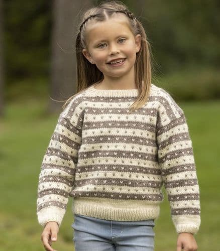 Viking Yarn Girls Sweater Knitting Pattern in Viking Wool (2332-5a) PDF DOWNLOAD