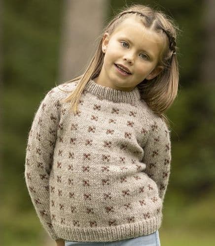 Viking Yarn Girls Sweater Knitting Pattern in Viking Wool (2332-7a) PDF DOWNLOAD