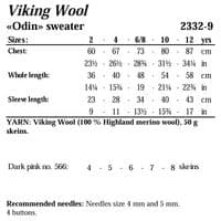 Viking Yarn Girls Sweater Knitting Pattern in Viking Wool (2332-9) PDF DOWNLOAD