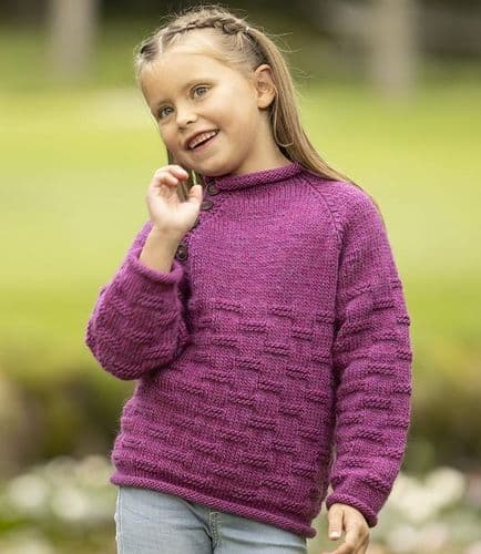 Viking Yarn Girls Sweater Knitting Pattern in Viking Wool (2332-9) PDF DOWNLOAD