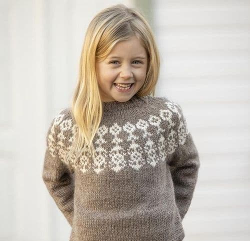 Viking Yarn Girls Sweater Knitting Pattern in Viking Wool (2602-6) PDF DOWNLOAD