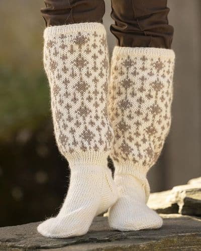 Viking Yarn Knee High Socks Knitting Pattern in DK (VK4-5) PDF DOWNLOAD