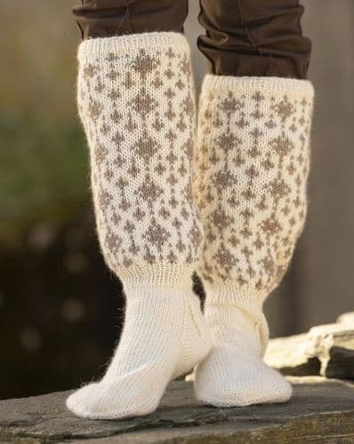 Viking Yarn Knee-High Socks Knitting Pattern in Idun (4-5) PDF DOWNLOAD