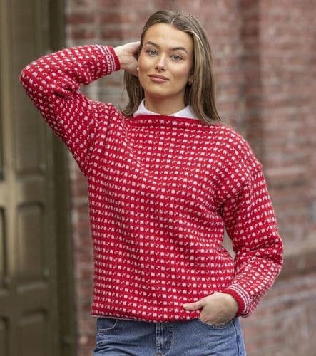 Viking Yarn Ladies Boatneck Sweater Knitting Pattern in Idun (10-5a) PDF DOWNLOAD