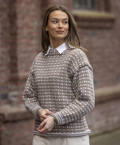 Viking Yarn Ladies Boatneck Sweater Knitting Pattern in Idun (10-5d) PDF DOWNLOAD