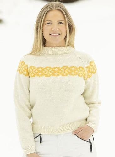 Viking Yarn Ladies Sweater Knitting Pattern in Merino (2507-7) PDF DOWNLOAD