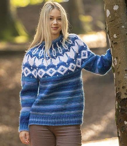Viking Yarn Ladies Sweater Knitting Pattern in Naturgarn (2432-1a) PDF DOWNLOAD