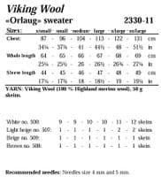 Viking Yarn Ladies Sweater Knitting Pattern in Viking Wool (2330-11) PDF DOWNLOAD
