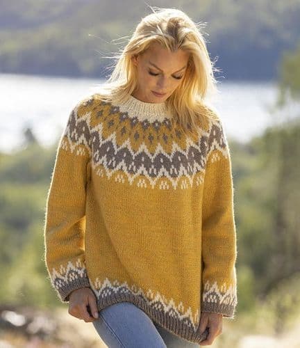 Viking Yarn Ladies Sweater Knitting Pattern in Viking Wool (2330-2b) PDF DOWNLOAD
