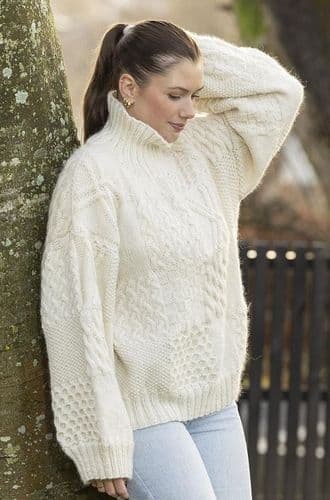 Viking Yarn Ladies Sweater Knitting Pattern in Viking Wool (2502-12) PDF DOWNLOAD