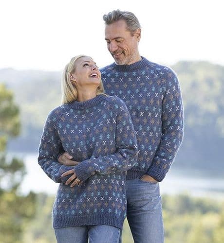 Viking Yarn Mens & Ladies Sweater Knitting Pattern in Viking Wool (VK2330-7a) PDF DOWNLOAD