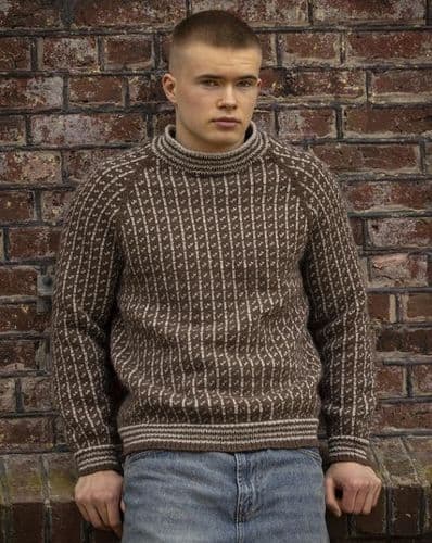 Viking Yarn Mens Sweater Knitting Pattern in Idun (10-8a) PDF DOWNLOAD