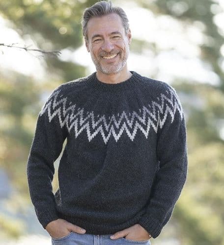 Viking Yarn Mens Sweater Knitting Pattern in Viking Wool (2330-1b) PDF DOWNLOAD