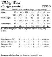 Viking Yarn Mens Sweater Knitting Pattern in Viking Wool (2330-5) PDF DOWNLOAD