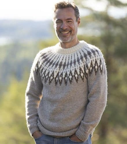 Viking Yarn Mens Sweater Knitting Pattern in Viking Wool (2330-5) PDF DOWNLOAD