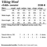 Viking Yarn Mens Sweater Knitting Pattern in Viking Wool (2330-8) PDF DOWNLOAD