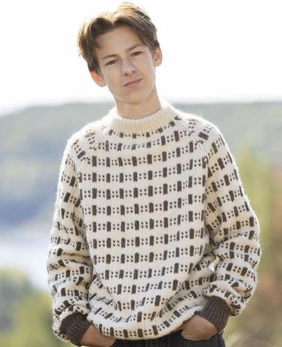 Viking Yarn Mens Sweater Knitting Pattern in Viking Wool (2330-8) PDF DOWNLOAD
