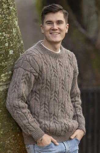 Viking Yarn Mens Sweater Knitting Pattern in Viking Wool (2502-1) PDF DOWNLOAD