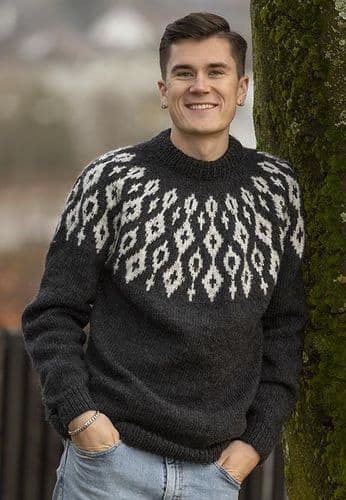 Viking Yarn Mens Sweater Knitting Pattern in Viking Wool (2502-11a) PDF DOWNLOAD
