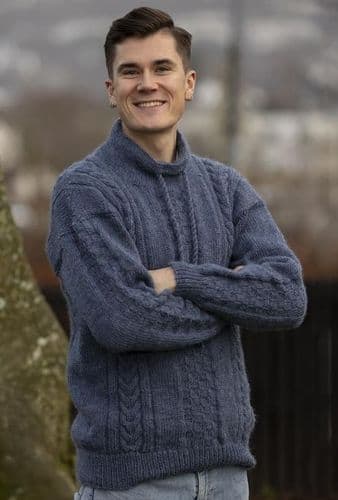 Viking Yarn Mens Sweater Knitting Pattern in Viking Wool (2502-3) PDF DOWNLOAD