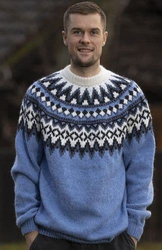 Viking Yarn Mens Sweater Knitting Pattern in Viking Wool (2502-4) PDF DOWNLOAD