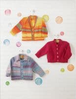 Wendy Babies Cardigans Knitting Pattern in Giggles DK (7014)