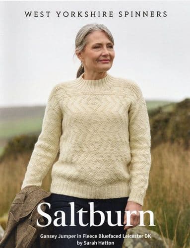 West Yorkshire Spinners Saltburn Jumper Knitting Pattern in Fleece Bluefaced Leicester DK