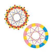 Wooden String Art Circle Kits (pack of 5)