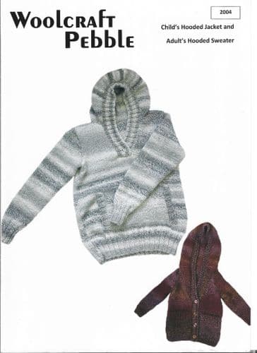 Woolcraft Child's Hooded Jacket & Adult's Hooded Sweater in Pebble Chunky (2004)