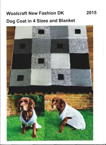 Woolcraft Dog Coat and Blanket Knitting Pattern in Woolcraft New Fashion DK (2015)