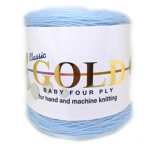 Woolcraft Gold Baby 4Ply - 400g Cone - 3 Shades