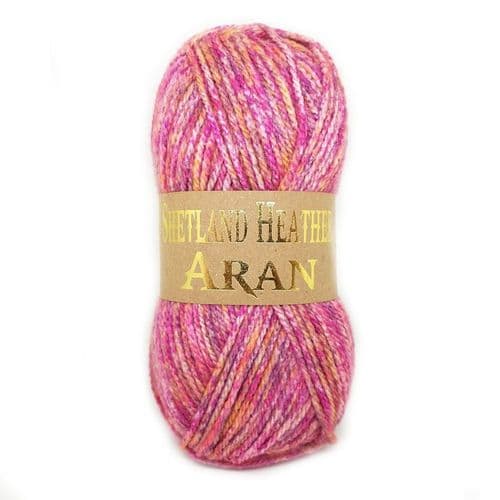 Woolcraft Shetland Heather Aran - 100g - 18 Shades