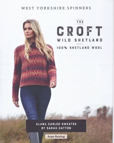 WYS Alana Cabled Sweater in The Croft Wild Shetland Roving Aran
