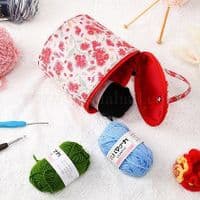 Yarn Bag with yarn hole - Portable Knitting and Crochet Bag (7 Designs)