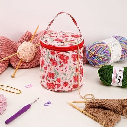 Yarn Bag with yarn hole - Portable Knitting and Crochet Bag (7 Designs)